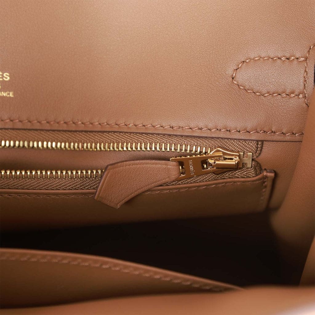 Hermès Birkin 25 Chamois and Alezan Grizzly and Swift Gold Hardware