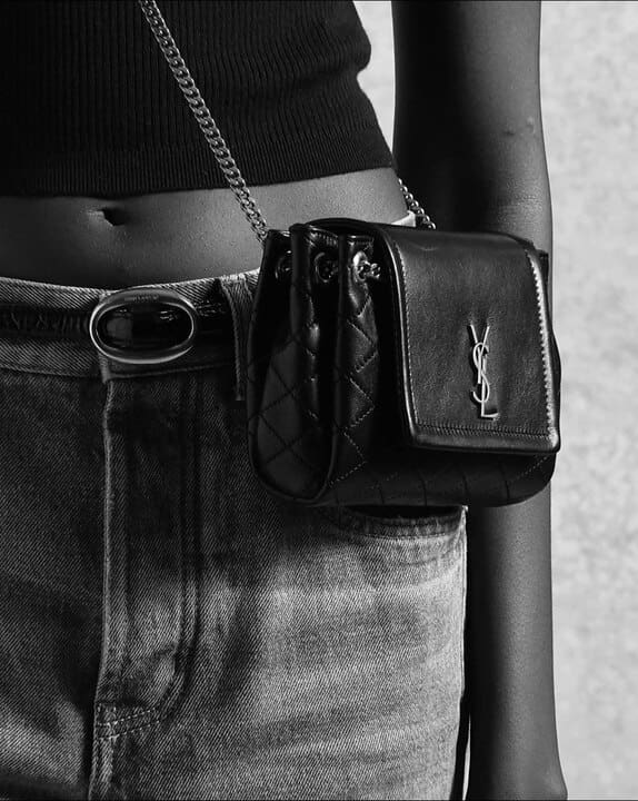 SAINT LAURENT Mini NOLITA IN LAMBSKIN