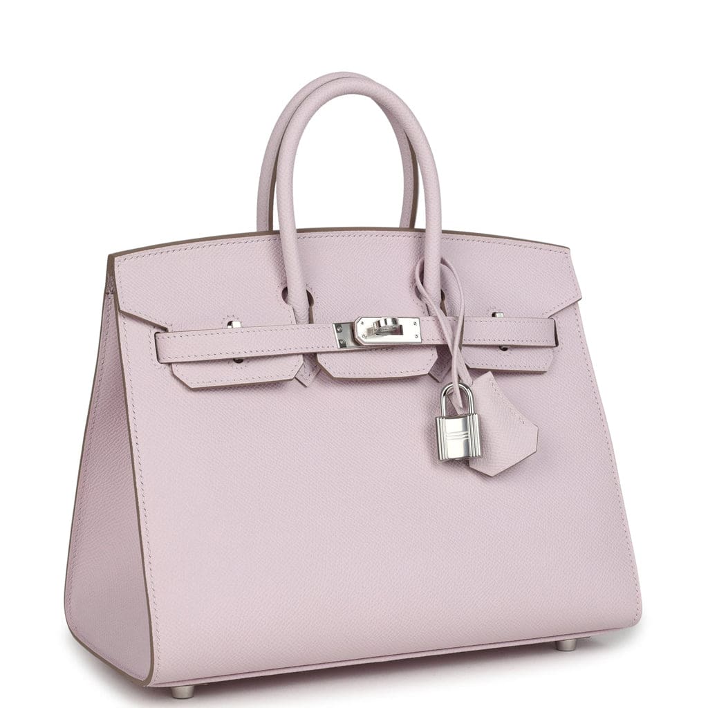 Hermès Birkin Sellier 25 Mauve Pale Epsom Palladium Hardware