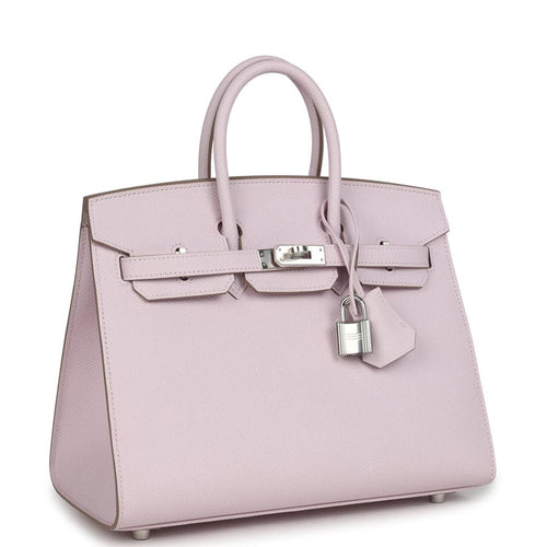 Hermès Birkin Sellier 25 Mauve Pale Epsom Palladium Hardware