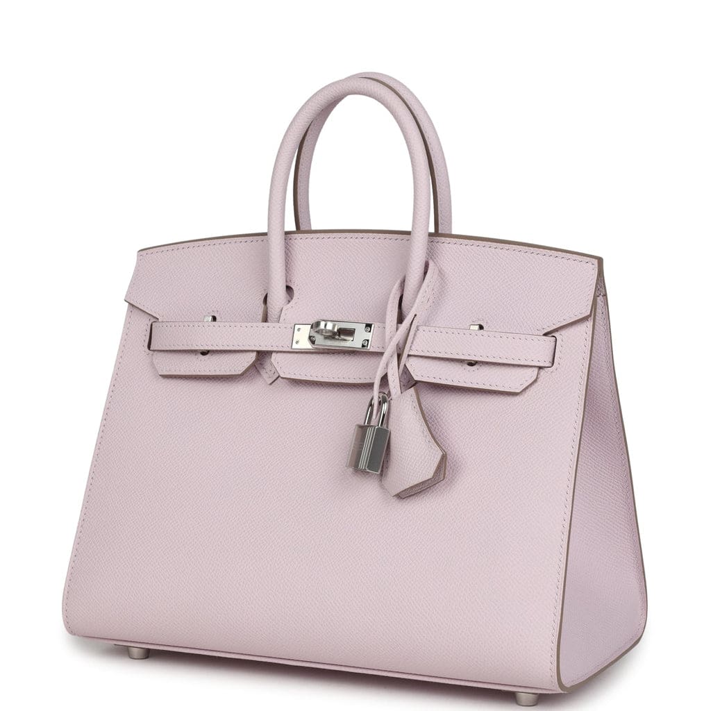 Hermès Birkin Sellier 25 Mauve Pale Epsom Palladium Hardware