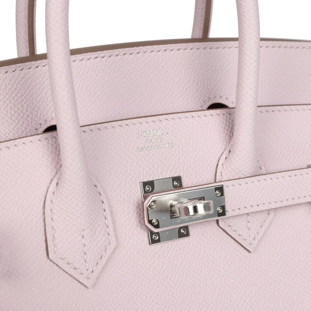 Hermès Birkin Sellier 25 Mauve Pale Epsom Palladium Hardware