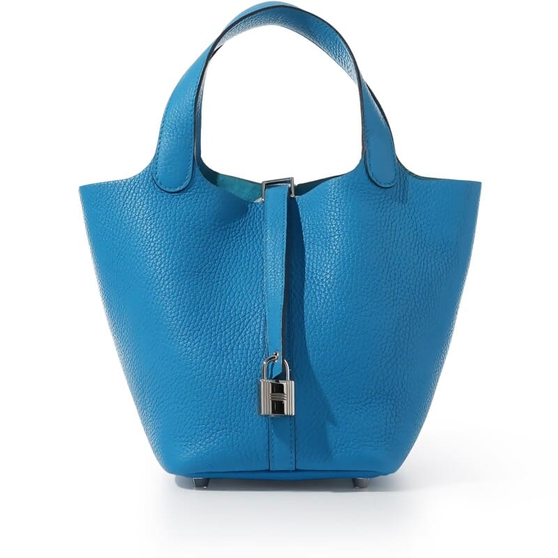 Hermès Bleu Frida Clemence Picotin Lock 18 Palladium Hardware
