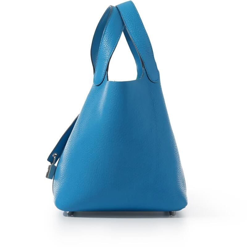 Hermès Bleu Frida Clemence Picotin Lock 18 Palladium Hardware