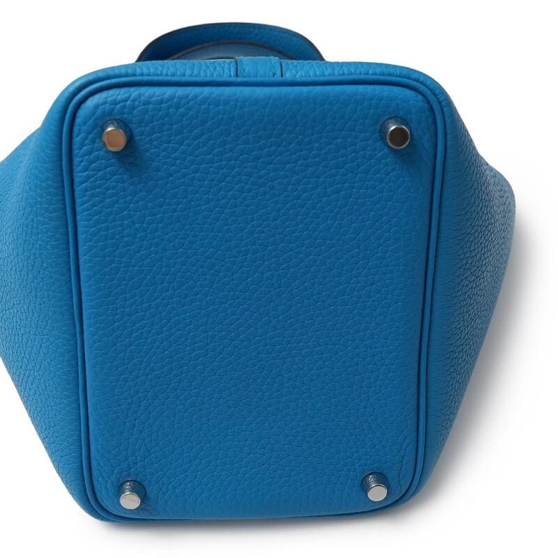 Hermès Bleu Frida Clemence Picotin Lock 18 Palladium Hardware