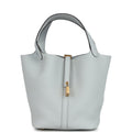 Hermès Picotin Lock 22 Bleu Pale Clemence Gold Hardware