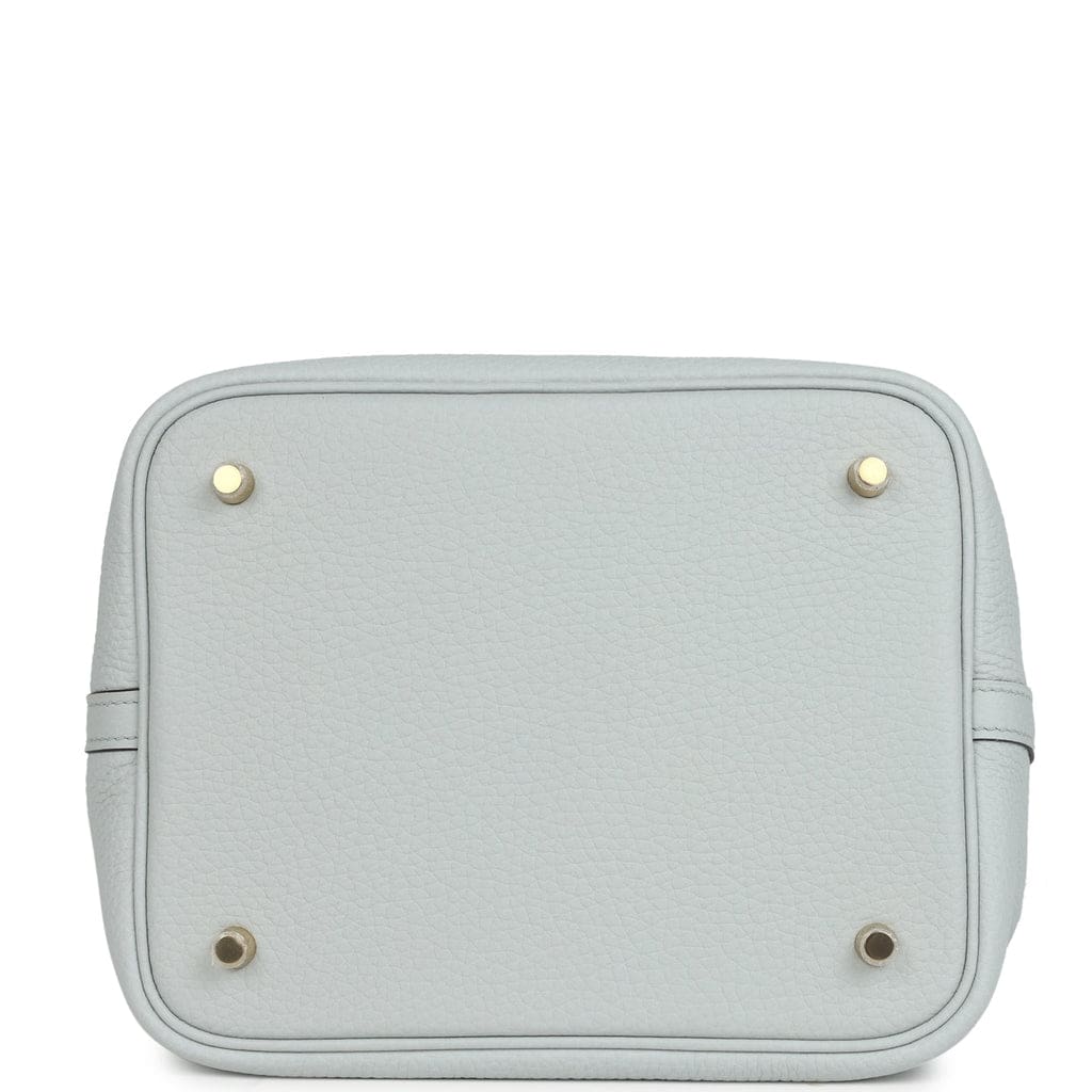 Hermès Picotin Lock 22 Bleu Pale Clemence Gold Hardware