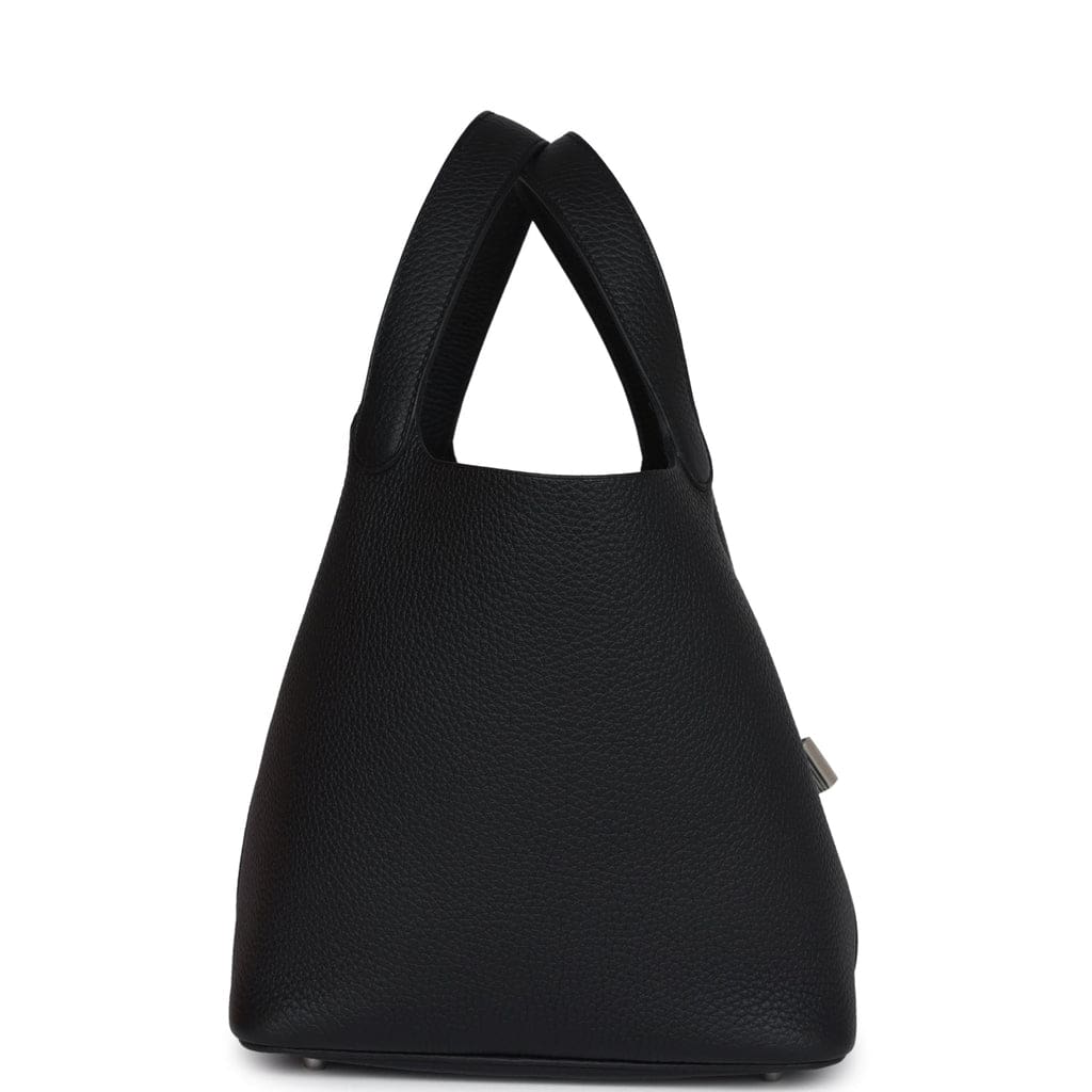 Hermès Picotin Lock 22 Black Clemence Palladium Hardware