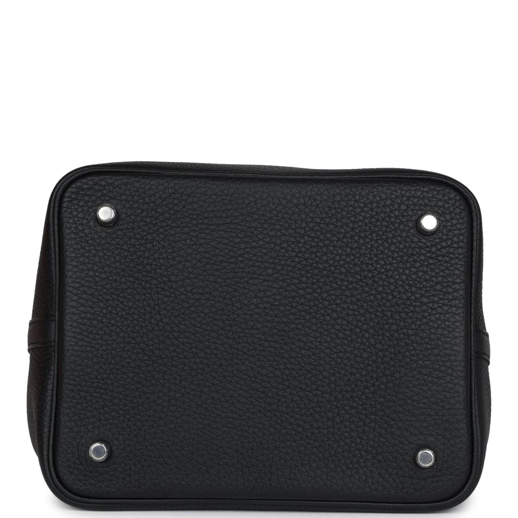 Hermès Picotin Lock 22 Black Clemence Palladium Hardware