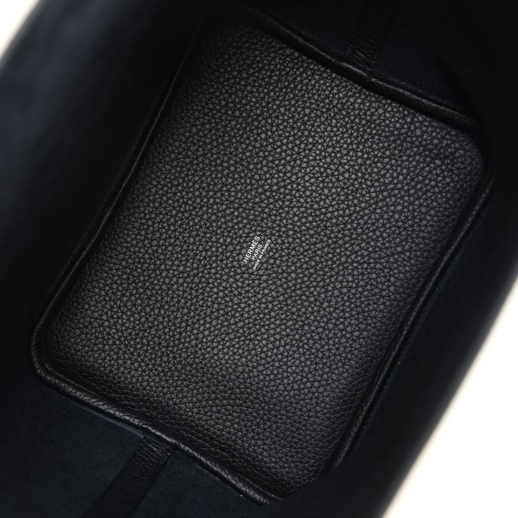 Hermès Picotin Lock 22 Black Clemence Palladium Hardware