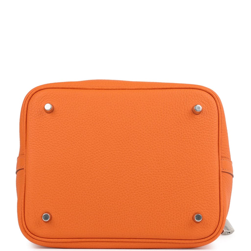 Hermès Picotin Lock 22 Orange Clemence Palladium Hardware