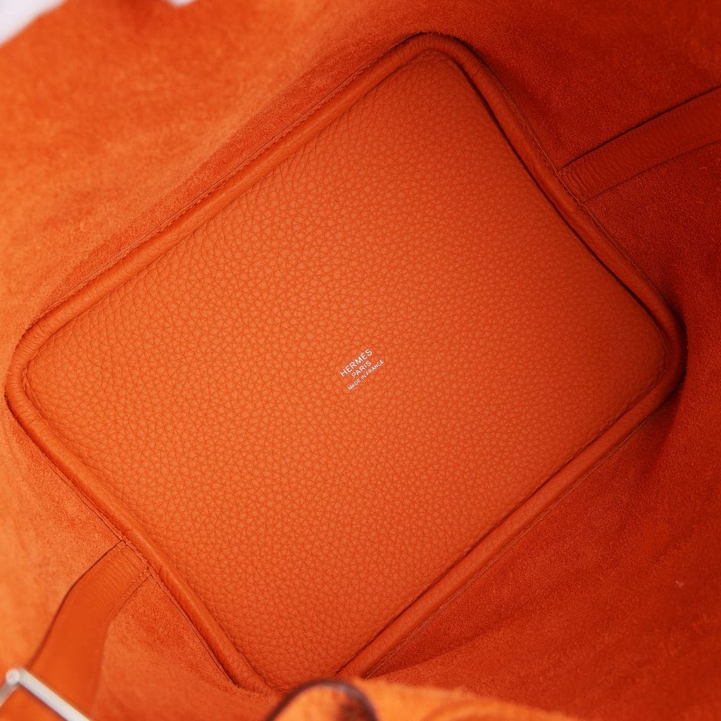 Hermès Picotin Lock 22 Orange Clemence Palladium Hardware