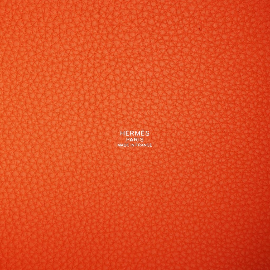 Hermès Picotin Lock 22 Orange Clemence Palladium Hardware