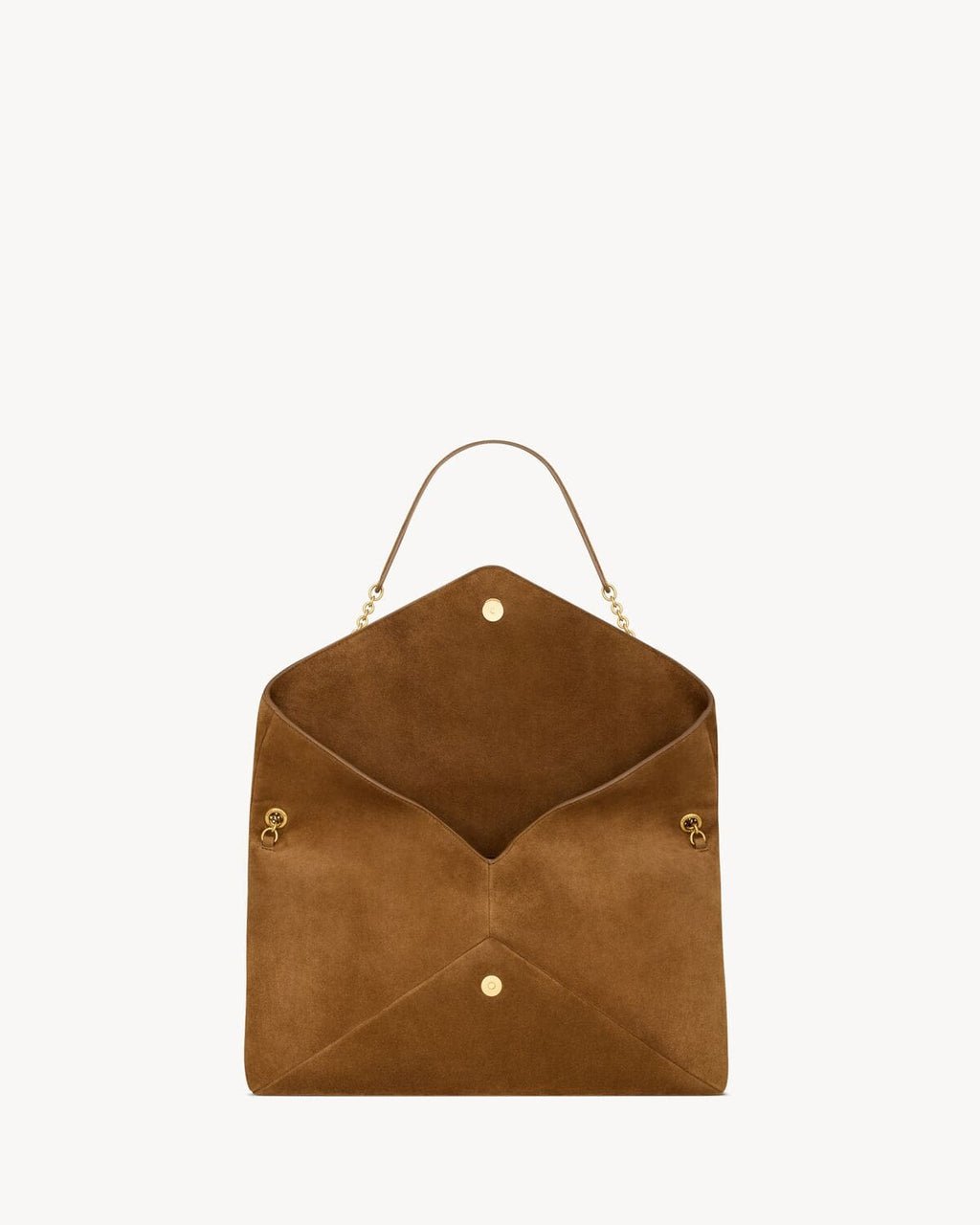SAINT LAURENT CASSANDRE XXL pouch on chain in suede