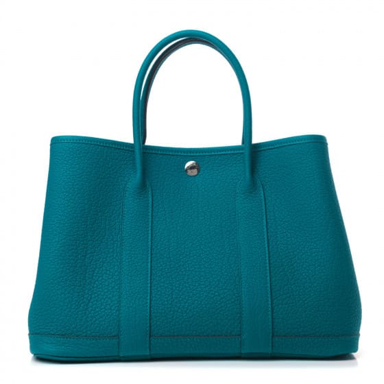 HERMÈS Negonda Garden Party Tote 30 TPM Vert Bosphore