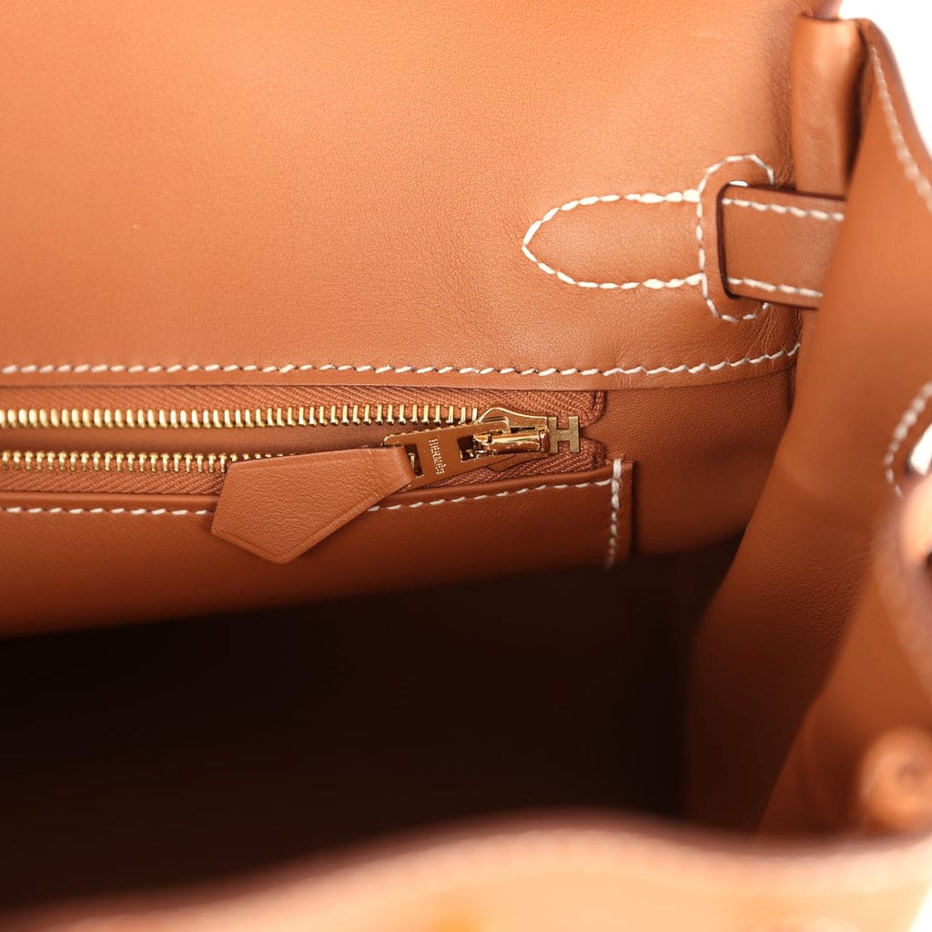 Hermès Birkin 25 Ecru and Gold Toile H Canvas and Gold Swift Gold Hardware