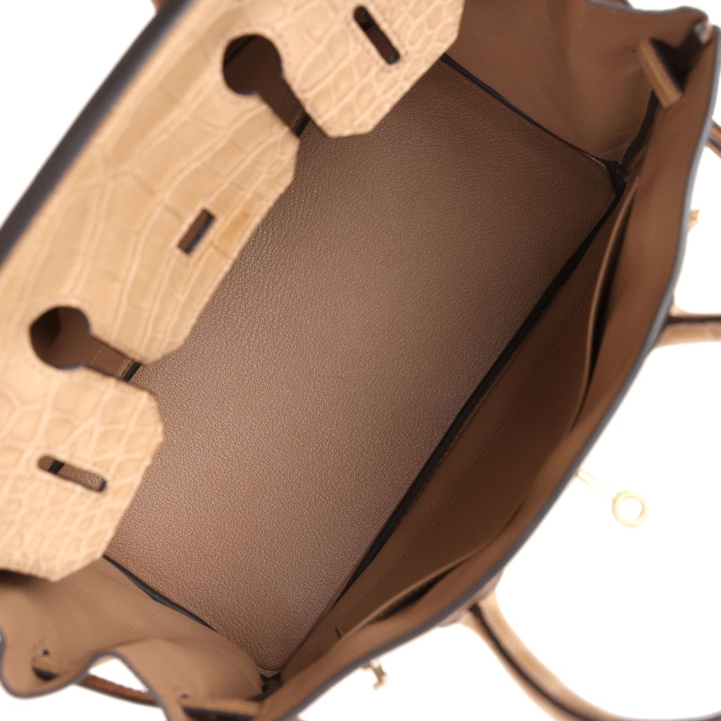 Hermès Birkin 30 Chai Matte Alligator and Togo Touch Permabrass Hardware