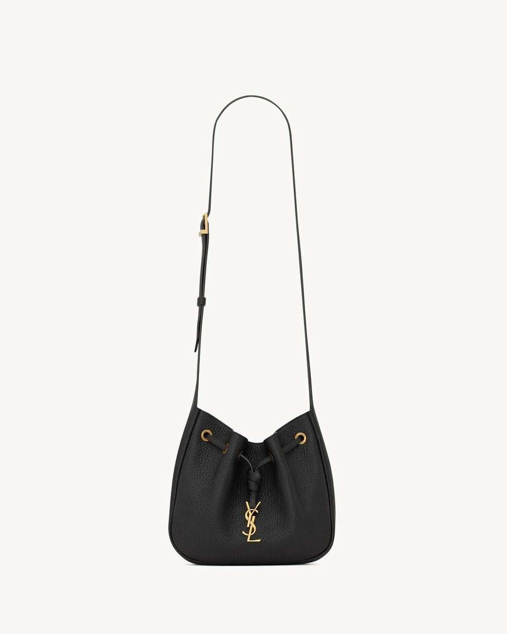 SAINT LAURENT PARIS VII mini hobo in grained leather