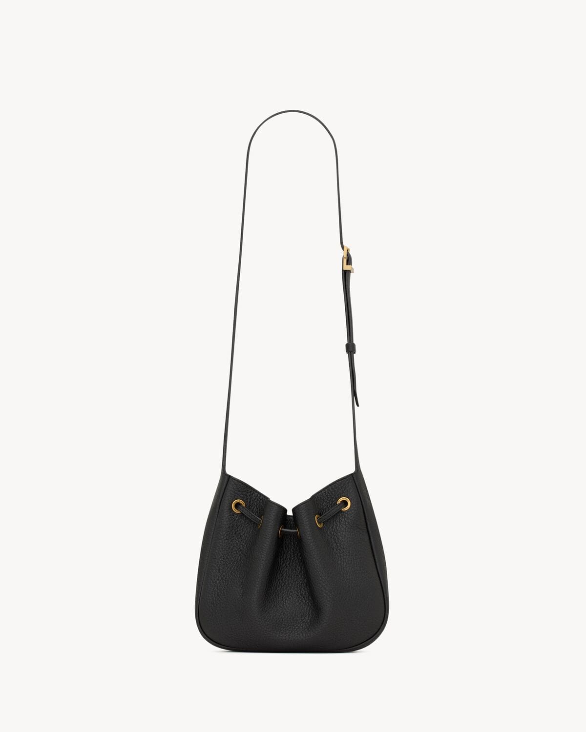 SAINT LAURENT PARIS VII mini hobo in grained leather