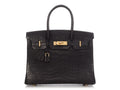Hermès Black Matte Alligator Birkin 30 Gold Hardware