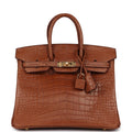 Hermès Birkin 30 Gold Matte Alligator Gold Hardware