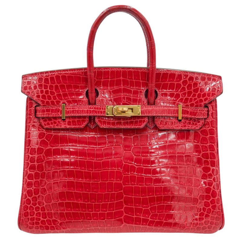 Hermès 30 Birkin Braise Shiny Niloticus Crocodile Gold Hardware