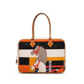 Hermès Multicolor Barenia and Rocobar Print Toile Plume 32 Palladium Hardware