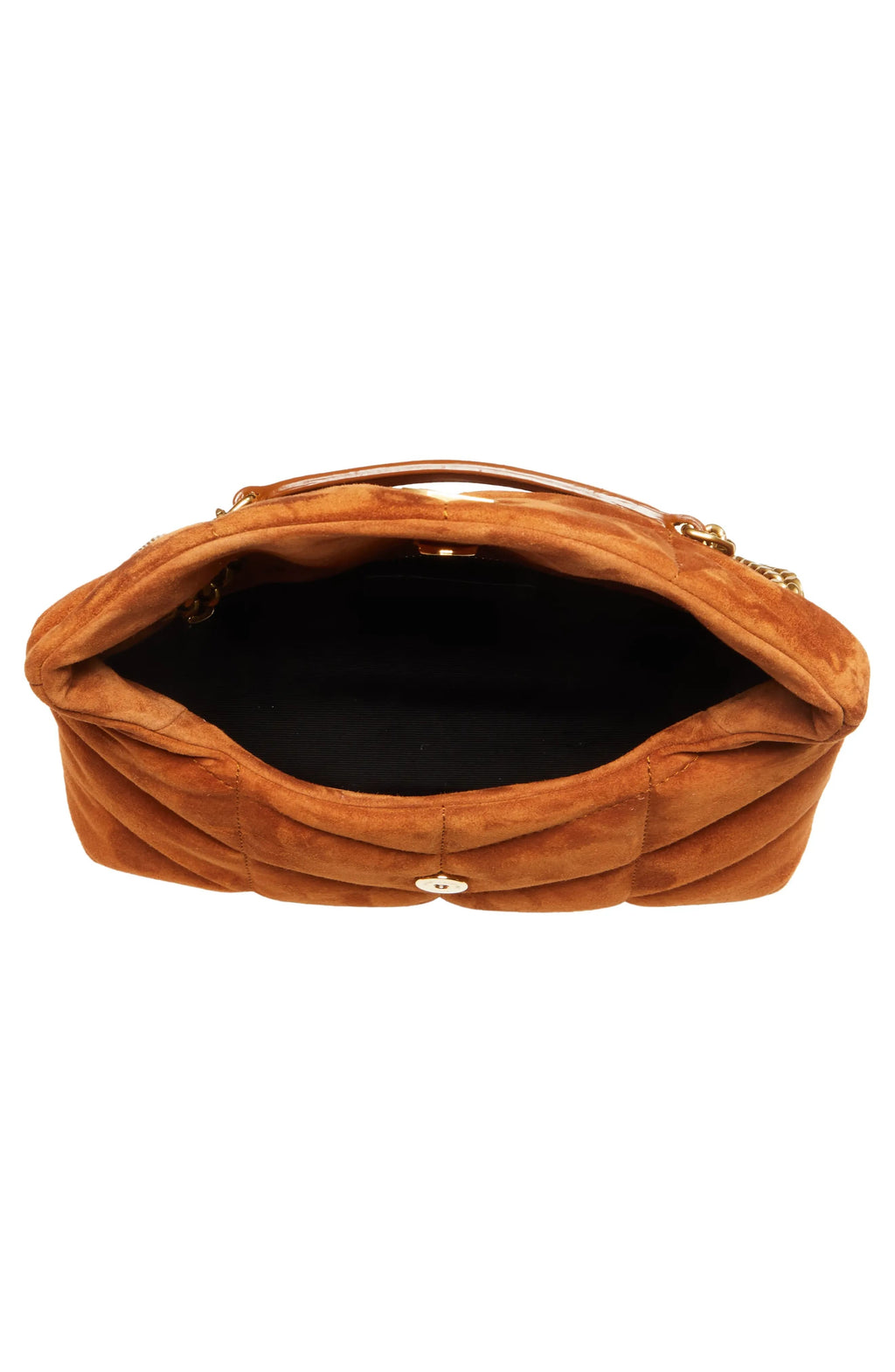 SAINT LAURENT Puffer Toy Suede Crossbody Bag