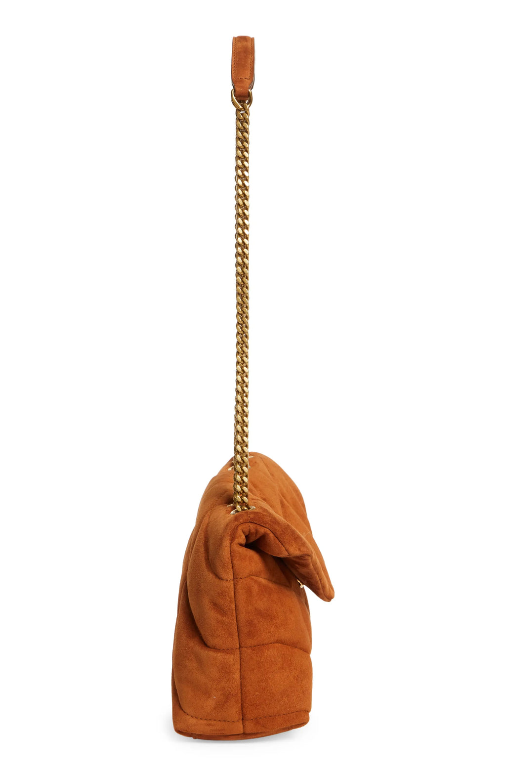 SAINT LAURENT Puffer Toy Suede Crossbody Bag