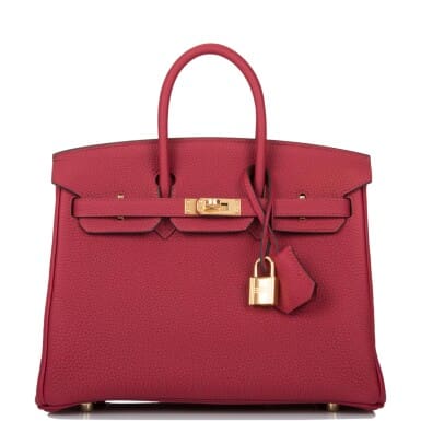 Hermès Rouge Grenat Birkin 25cm in Togo Leather with Gold Hardware