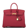 Hermès Rouge Grenat Birkin 25cm in Togo Leather with Gold Hardware