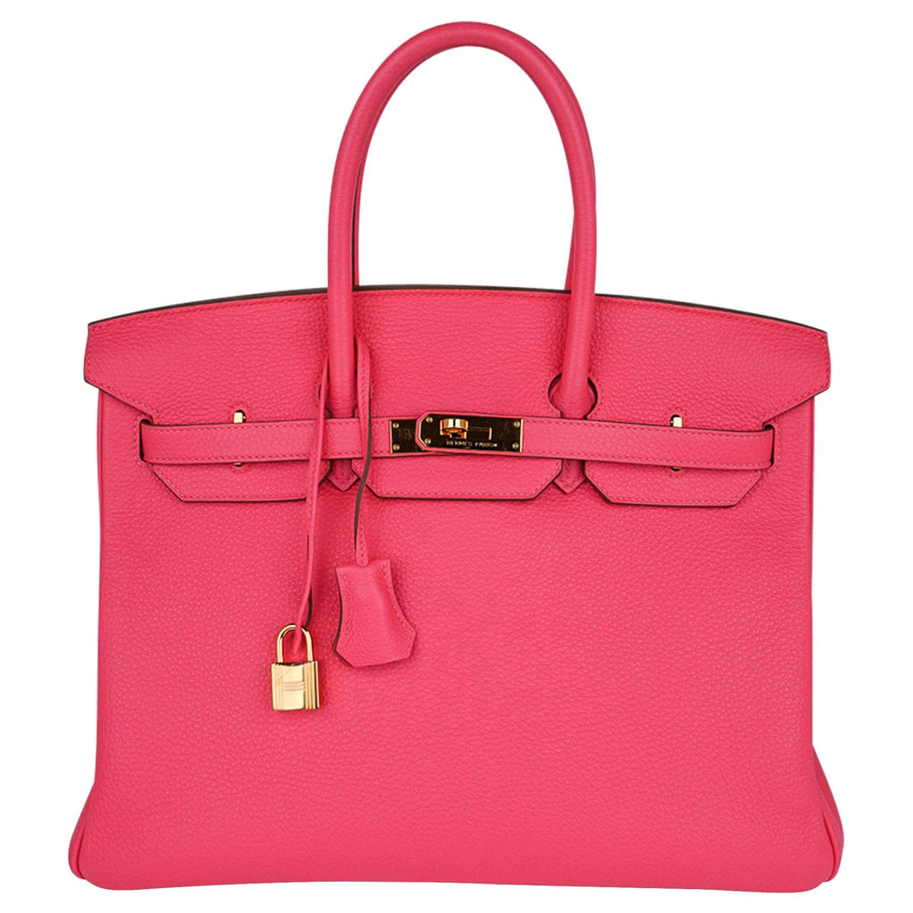 Hermes Birkin 25 Bag Pink Rose Lipstick Togo Gold Hardware