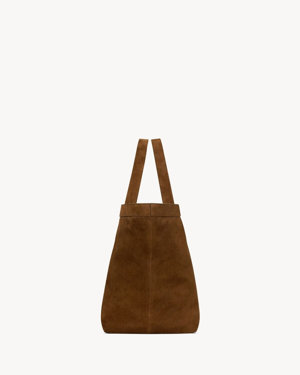 SAINT LAURENT Y tote in suede DARK CARAMEL COGNAC