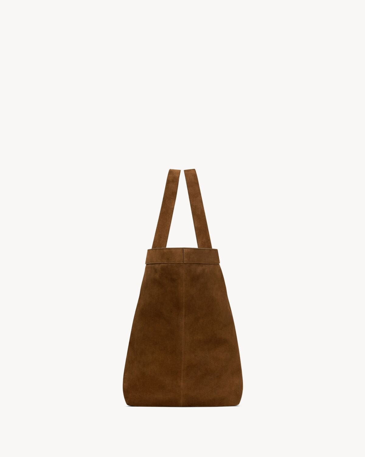 SAINT LAURENT Y tote in suede DARK CARAMEL COGNAC