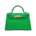 HERMÈS Mini Kelly 20 Bamboo Chevre Gold Hardware