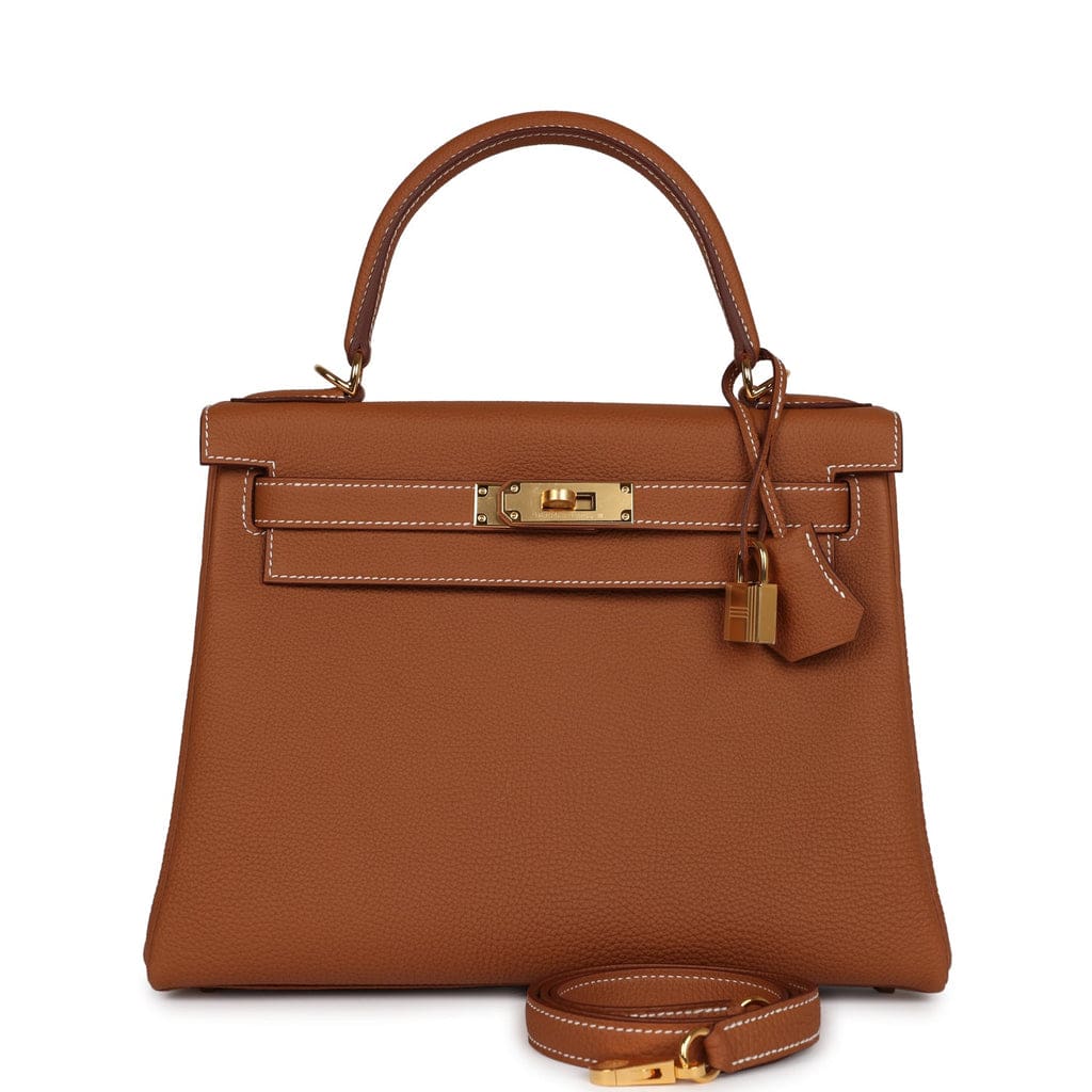 Hermès Kelly Retourne 28 Gold Togo Gold Hardware