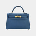 HERMÈS Kelly Mini 20 Epsom Deep Blue