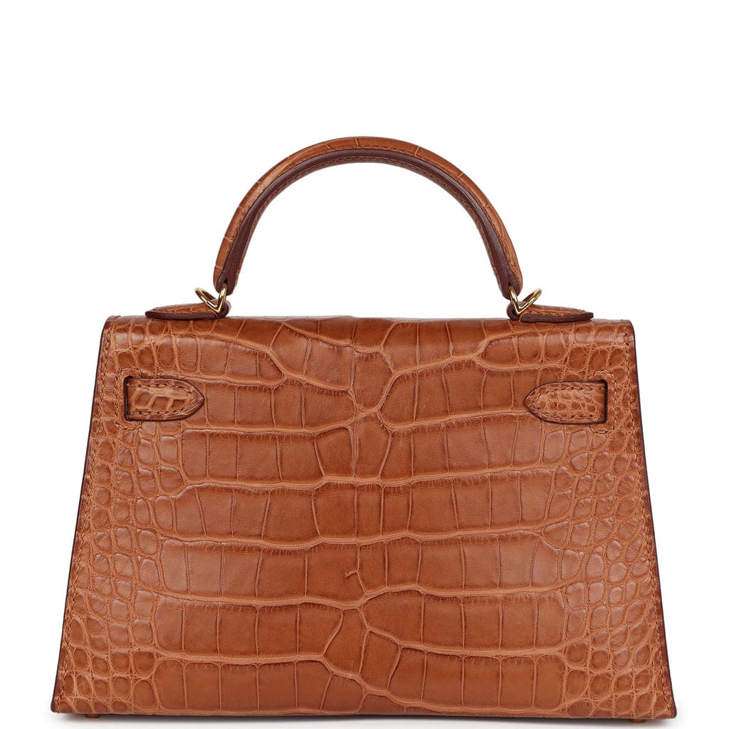 Hermès Kelly Sellier 20 Gold Matte Alligator Gold Hardware