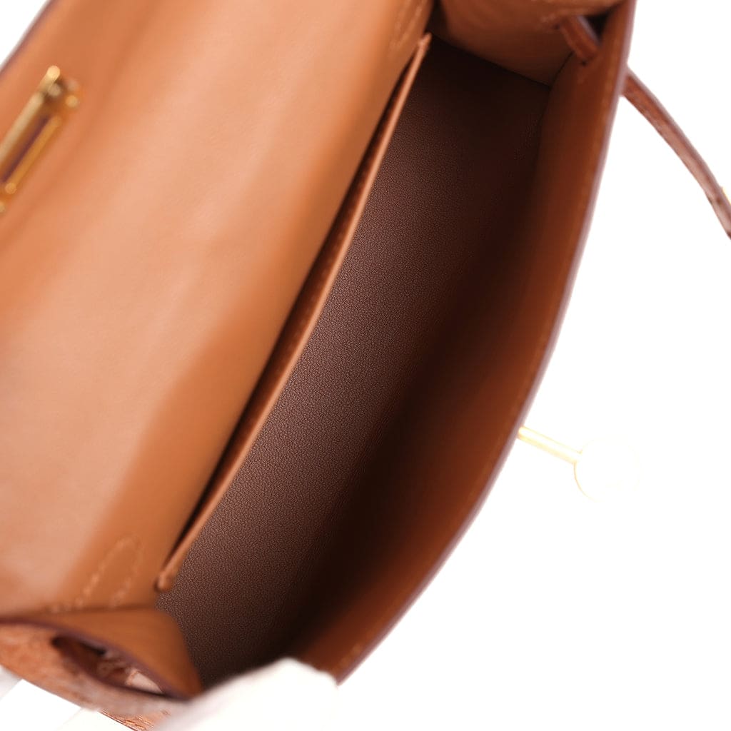 Hermès Kelly Sellier 20 Gold Matte Alligator Gold Hardware