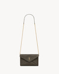 SAINT LAURENT CASSANDRE chain pouch in lambskin