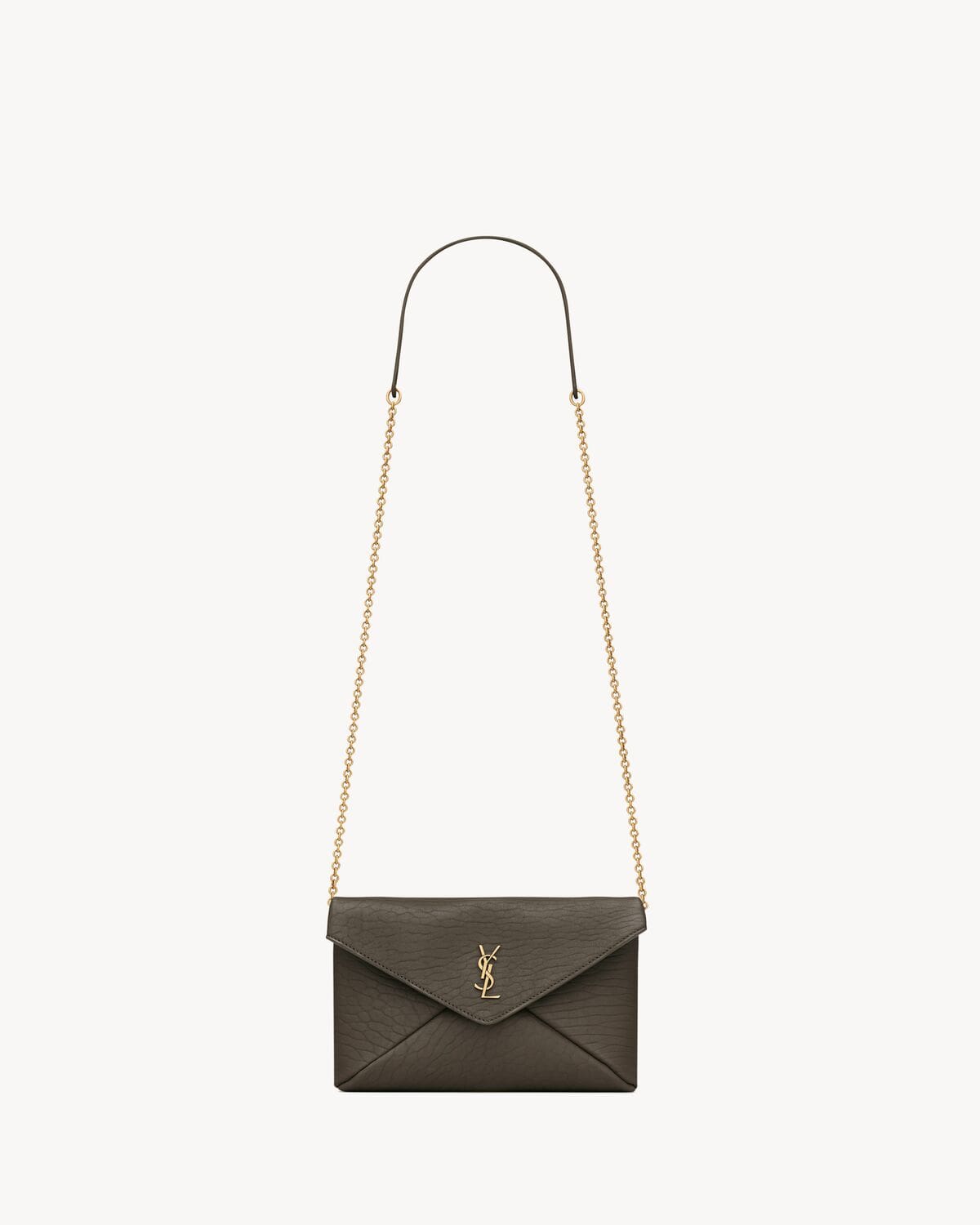 SAINT LAURENT CASSANDRE chain pouch in lambskin