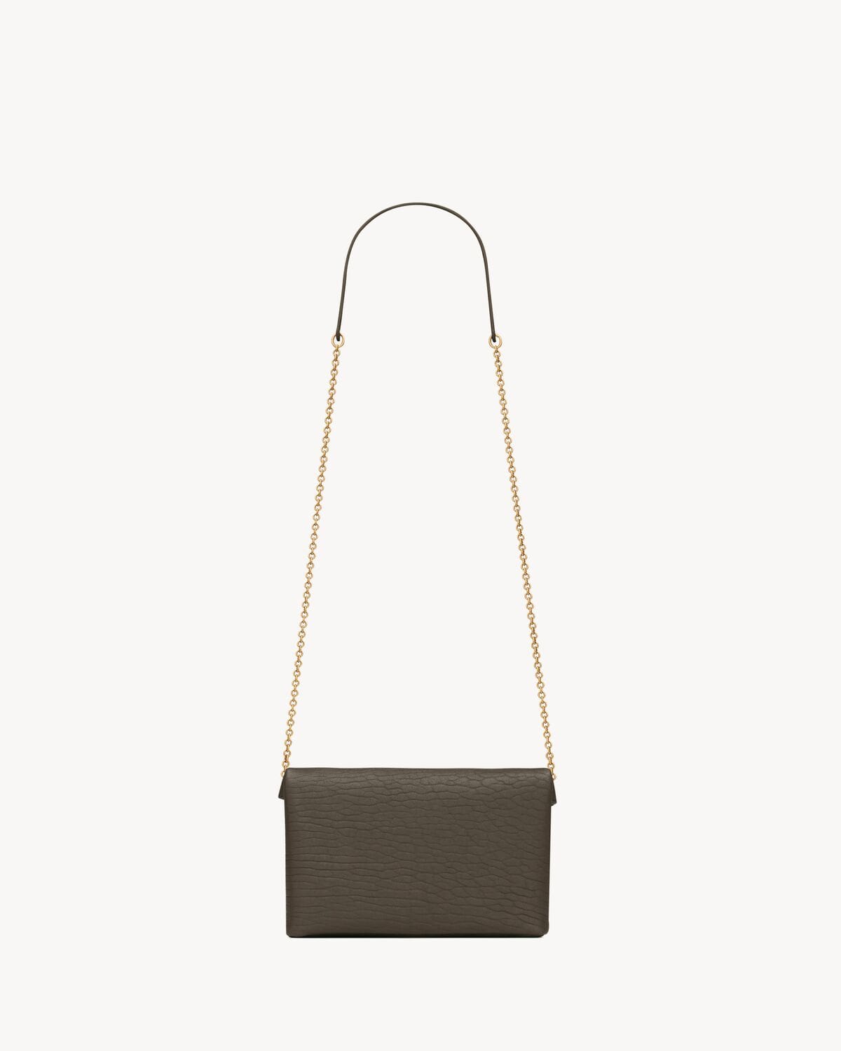 SAINT LAURENT CASSANDRE chain pouch in lambskin