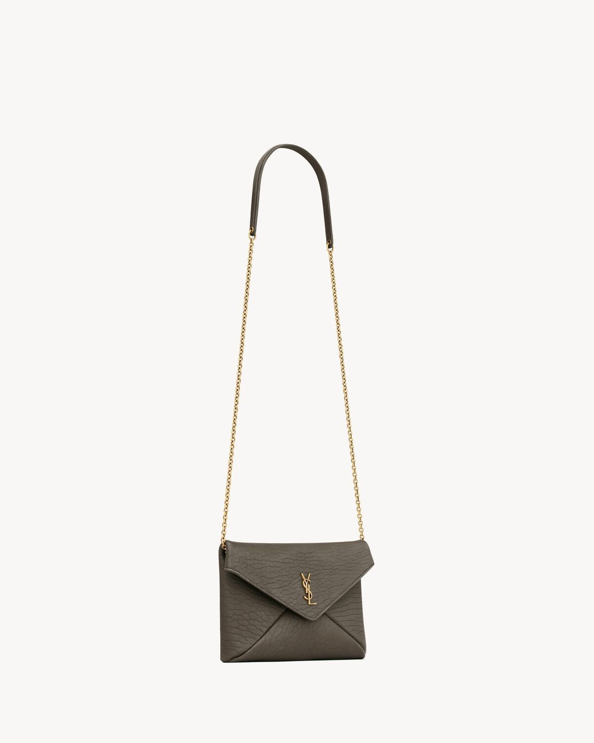 SAINT LAURENT CASSANDRE chain pouch in lambskin