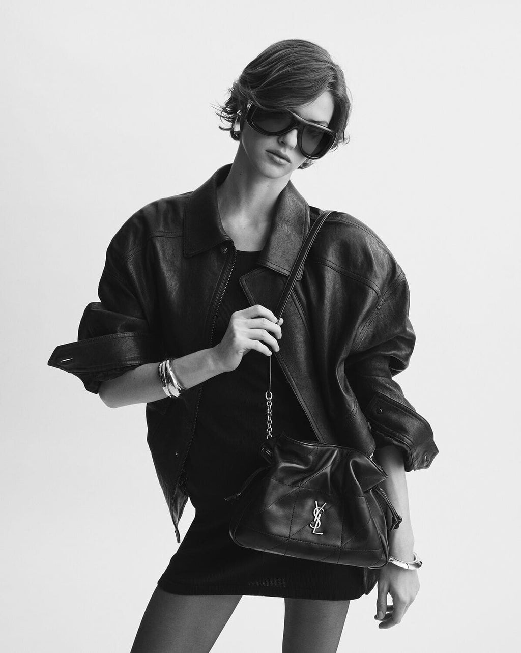SAINT LAURENT JAMIE shoulder pouch in lambskin