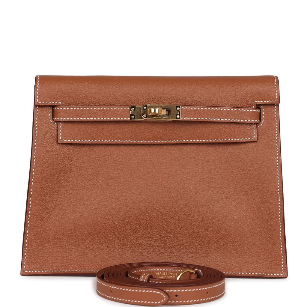 Hermès Kelly Danse Gold Verso Evercolor Gold Hardware
