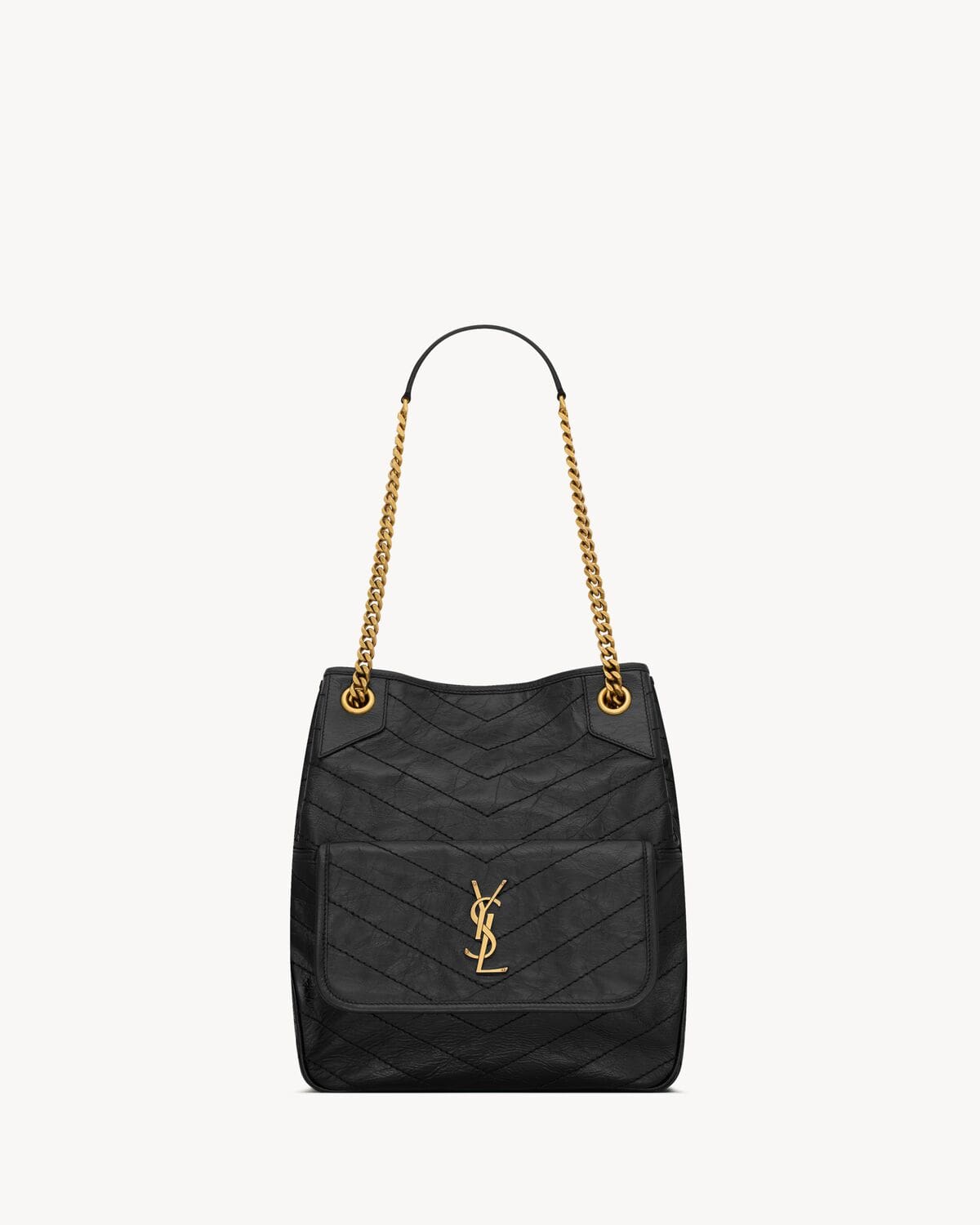 SAINT LAURENT NIKI small shopping in vintage leather