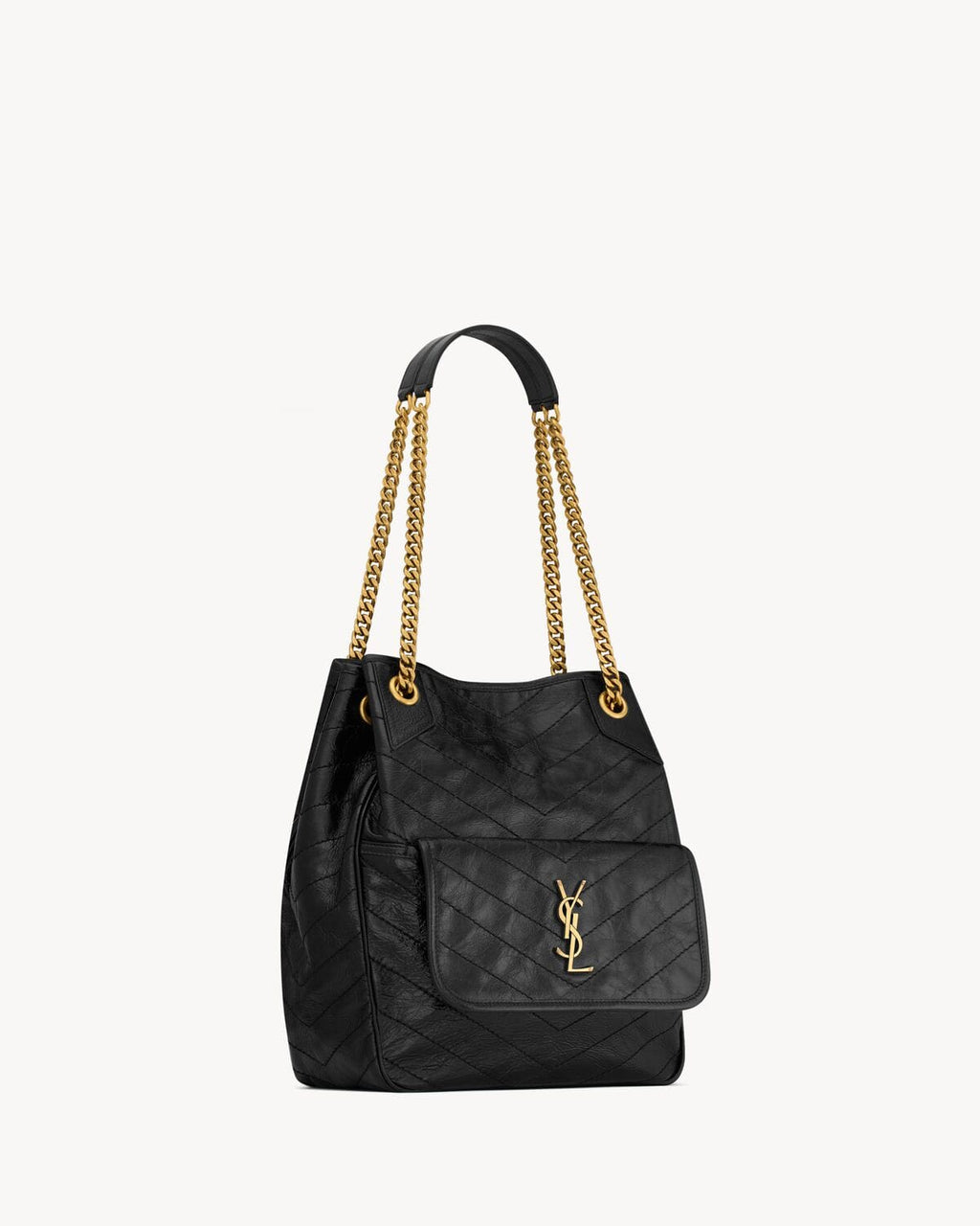 SAINT LAURENT NIKI small shopping in vintage leather