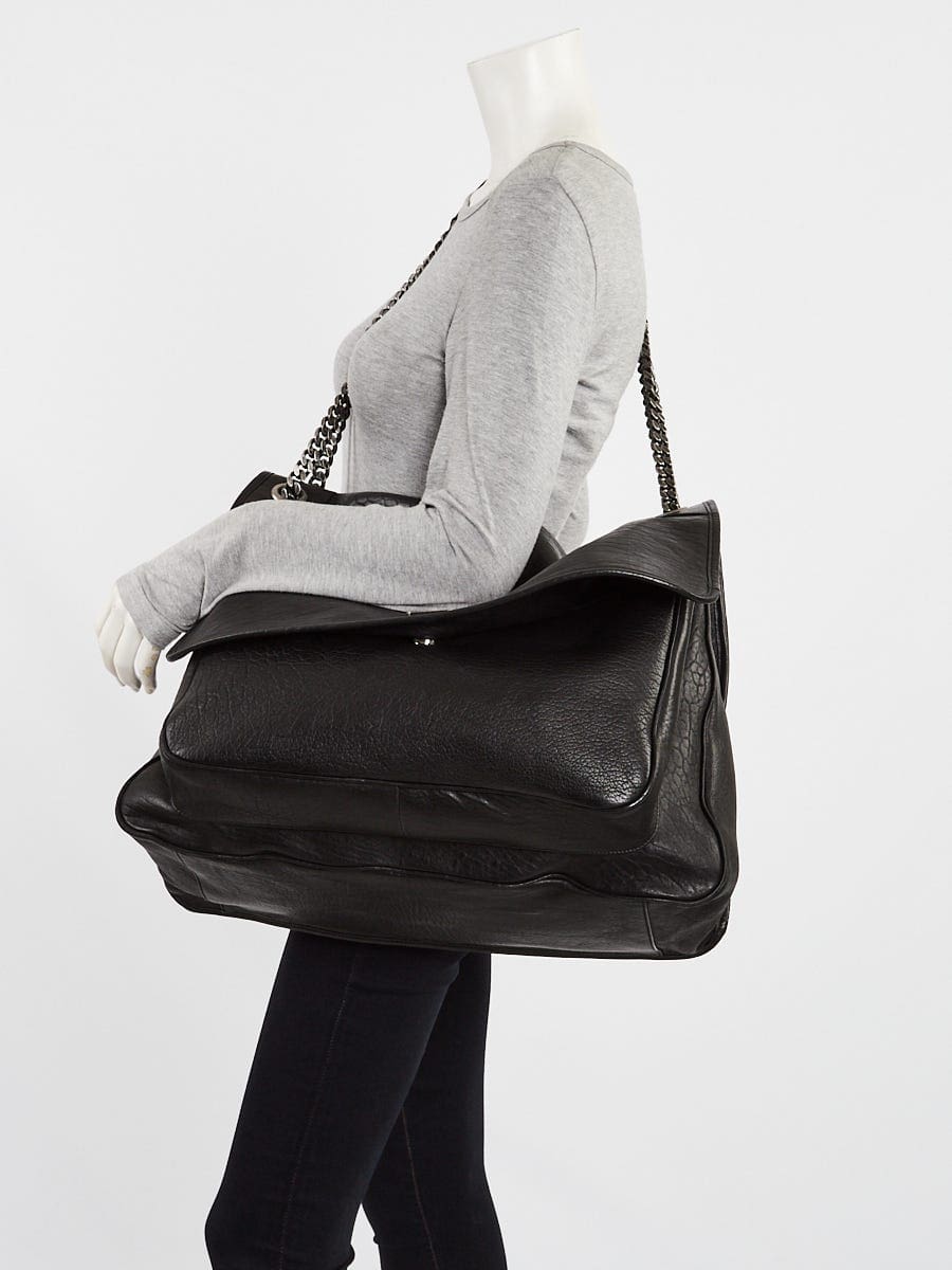 【Master-quality】Saint Laurent Black Pebbled Leather XL Nikki Bag