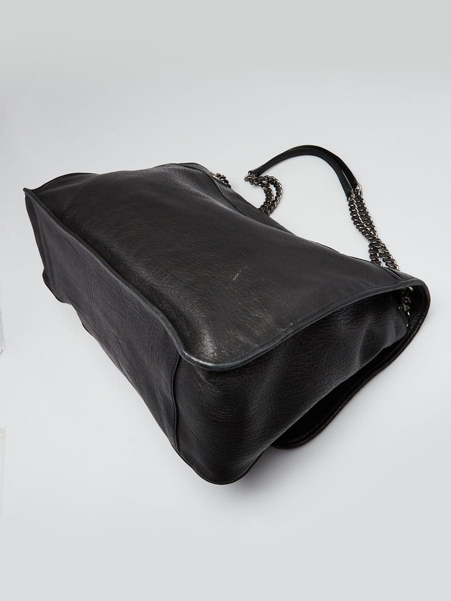 【Master-quality】Saint Laurent Black Pebbled Leather XL Nikki Bag