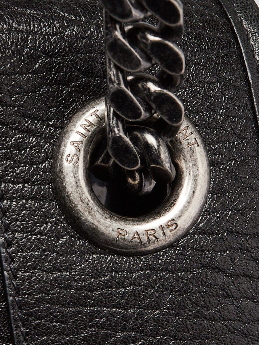 【Master-quality】Saint Laurent Black Pebbled Leather XL Nikki Bag